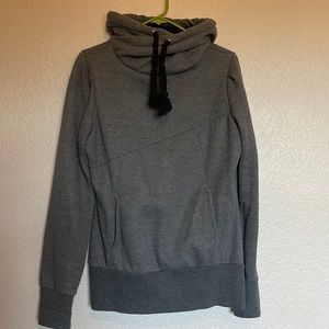 Criss-Cross Neck Fleece Hoodie